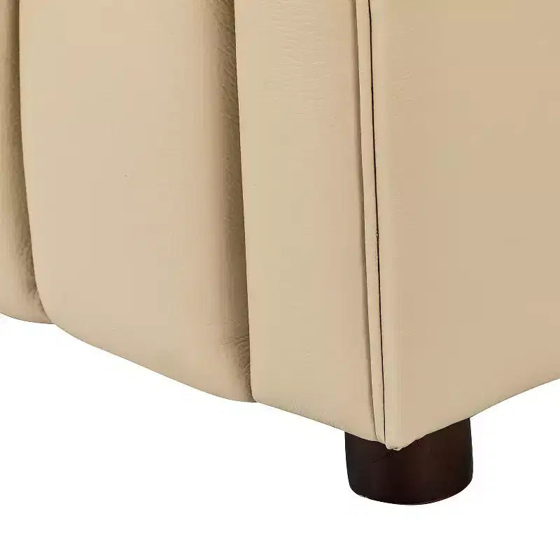 Canapé en cuir véritable Ulysses 83 avec capitonnage canal