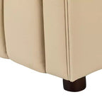 Canapé en cuir véritable Ulysses 83 avec capitonnage canal
