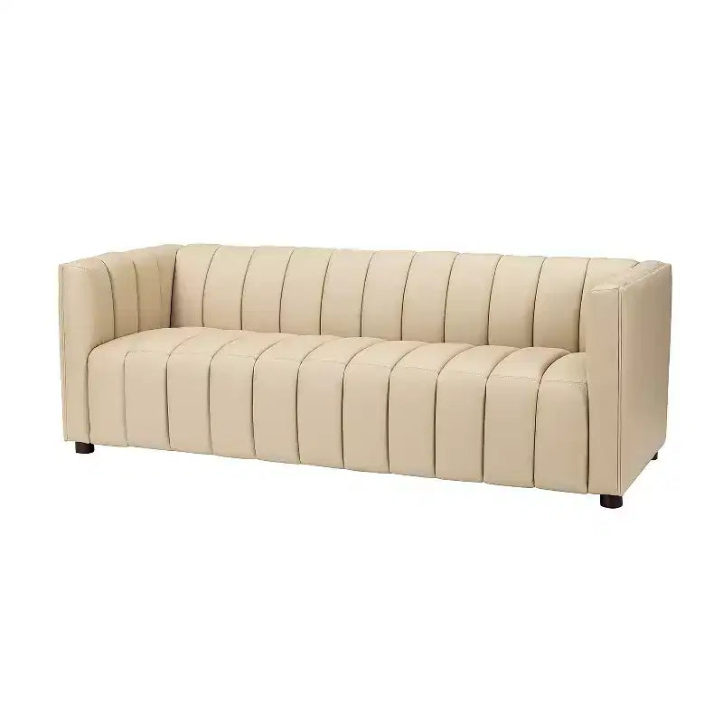 Ulysses 83 Genuine Leather Sofa with Channel