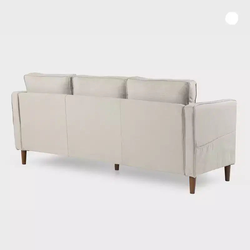 Hana Modern Linen Fabric Sofa/Couch with Armrest Pockets - Mellow