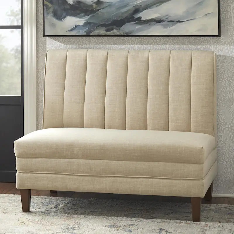 Lifestorey Kerrington 3-Piece Channel Back Upholstered Banquette Set