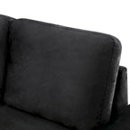 84.75 L-Shaped 5-Seat Sleeper Sectional Sofa with Storage Ottoman, Hidden Arm Storage, and USB Charging for Living Room