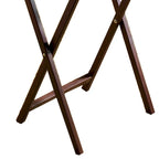 PJ Wood Folding TV Tray Tables with Compact Storage Rack, Espresso, 5 Piece Set - 36.38