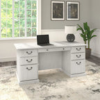 Bush Furniture Saratoga Executive Desk with Drawers and Storage