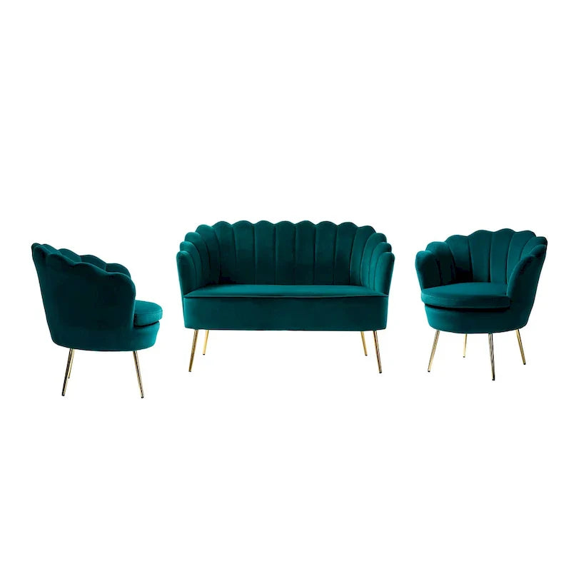 Xabier 52 in. 3 Piece Living Room Set by HULALA HOME