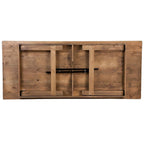 Ensemble table de ferme rustique pliante 8' x 40 avec 10 chaises à dossier croisé et coussins