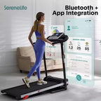 Tapis de course pliable Bluetooth SereneLife 3,5 CV - SLFTRD26BT