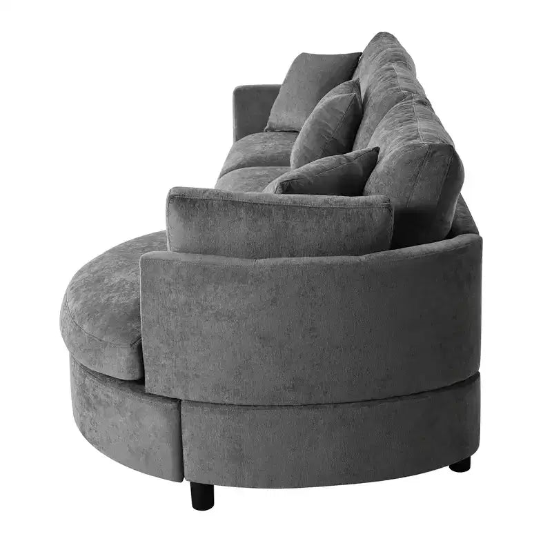 105.5 Upholstered Combination Sofas with Three Pillows and Curved Seat-ModernLuxe