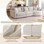105.5 Upholstered Combination Sofas with Three Pillows and Curved Seat-ModernLuxe