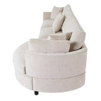 105.5 Upholstered Combination Sofas with Three Pillows and Curved Seat-ModernLuxe