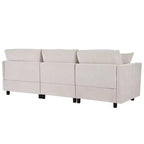 105.5 Upholstered Combination Sofas with Three Pillows and Curved Seat-ModernLuxe
