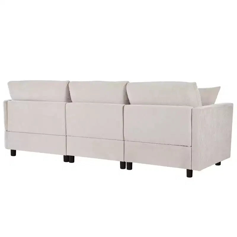 105.5 Upholstered Combination Sofas with Three Pillows and Curved Seat-ModernLuxe