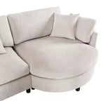105.5 Upholstered Combination Sofas with Three Pillows and Curved Seat-ModernLuxe