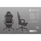 Chaise de jeu réglable avec support lombaire massant et repose-pieds rétractable - Dowinx