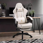 Chaise de jeu réglable avec support lombaire massant et repose-pieds rétractable - Dowinx