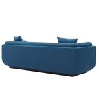 Canapé rembourré en velours contemporain Edmonda avec oreillers - Manhattan Comfort