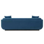 Canapé rembourré en velours contemporain Edmonda avec oreillers - Manhattan Comfort