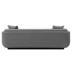 Canapé rembourré en velours contemporain Edmonda avec oreillers - Manhattan Comfort