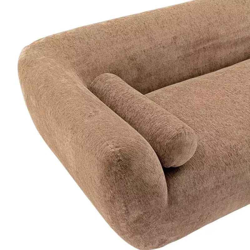 96.46 Ulka Contemporary Boucle Upholstered Sofa with Pillows - Manhattan Comfort