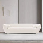 96.46 Ulka Contemporary Boucle Upholstered Sofa with Pillows - Manhattan Comfort