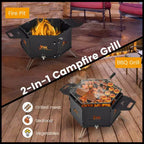 Costway Portable Charcoal Grill Stove with 360 Rotatable Grill Foldable Body & Legs Black
