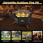 Costway Portable Charcoal Grill Stove with 360 Rotatable Grill Foldable Body & Legs Black
