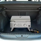 Barbecue à gaz portable Costway 20 000 BTU avec couvercle et poignée, thermomètre supérieur, tige de flamme supplémentaire