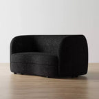 HOMES: Inside + Out 85" Pinehush Boho Curved Boucle Fabric Sofa with Pocket Coil Cushions