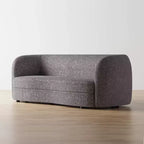 HOMES: Inside + Out 85" Pinehush Boho Curved Boucle Fabric Sofa with Pocket Coil Cushions