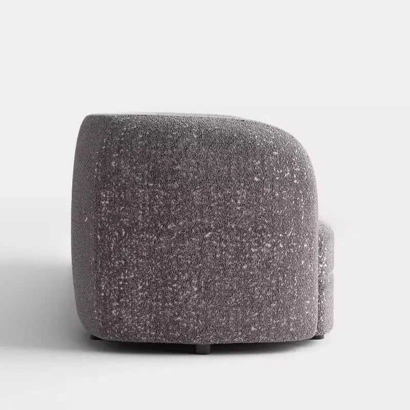 HOMES: Inside + Out 85" Pinehush Boho Curved Boucle Fabric Sofa with Pocket Coil Cushions