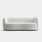 HOMES: Inside + Out 85" Pinehush Boho Curved Boucle Fabric Sofa with Pocket Coil Cushions