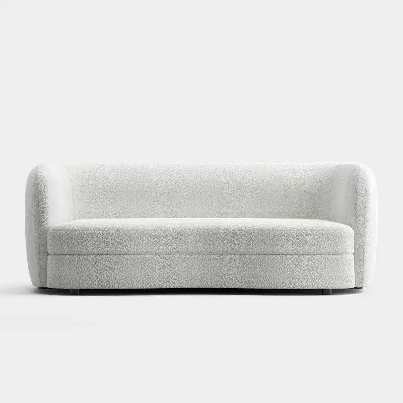 HOMES: Inside + Out 85" Pinehush Boho Curved Boucle Fabric Sofa with Pocket Coil Cushions
