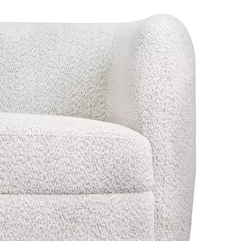 HOMES: Inside + Out 85" Pinehush Boho Curved Boucle Fabric Sofa with Pocket Coil Cushions