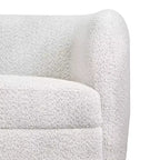 HOMES: Inside + Out 85" Pinehush Boho Curved Boucle Fabric Sofa with Pocket Coil Cushions