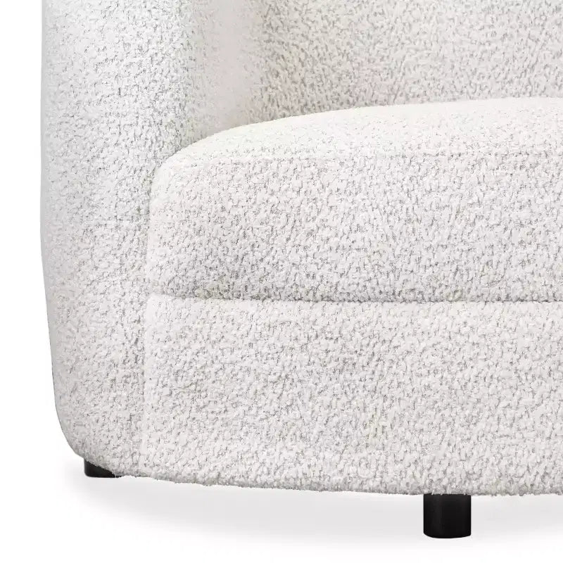 HOMES: Inside + Out 85" Pinehush Boho Curved Boucle Fabric Sofa with Pocket Coil Cushions