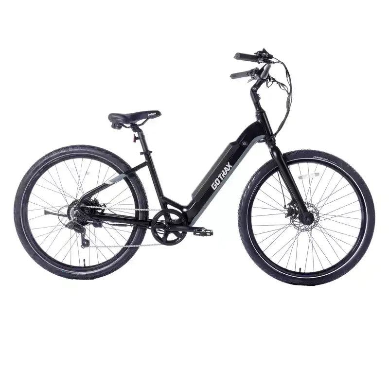 GOTRAX Adult Transit 27.5 Step Through Electric Hybrid Bike
