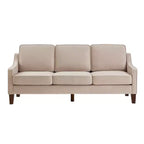 Single/Loveseat/3-Piece Seat Upholstered Sofa Chair/Couch with Scooped Armrest and Wooden Legs, Navy/Black/Taupe, 4W-ModernLuxe