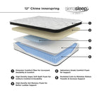 Ensemble matelas hybride Signature Design by Ashley Chime 12 po noir/blanc de 2 pièces