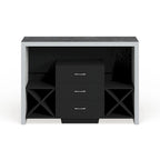 Furniture of America Mystal Industrial Concrete-like 3-drawer Buffet