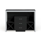 Furniture of America Mystal Industrial Concrete-like 3-drawer Buffet