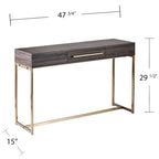 SEI Furniture Akela Transitional Wood Console Table with Storage
