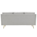 Canapé Cade en tissu gris avec pieds en métal doré par iNSPIRE Q Modern