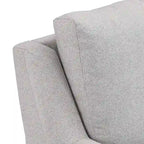 Canapé Cade en tissu gris avec pieds en métal doré par iNSPIRE Q Modern