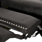 Cavanaugh Upholstered Pushback Recliner with Nailhead Trim by Christopher Knight Home