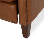 Cavanaugh Upholstered Pushback Recliner with Nailhead Trim by Christopher Knight Home