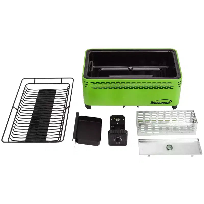 Brentwood BBF-31G Non-Stick Smokeless Portable BBQ, Green