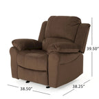 Fauteuil inclinable planeur en microfibre Celestina Bubba par Christopher Knight Home