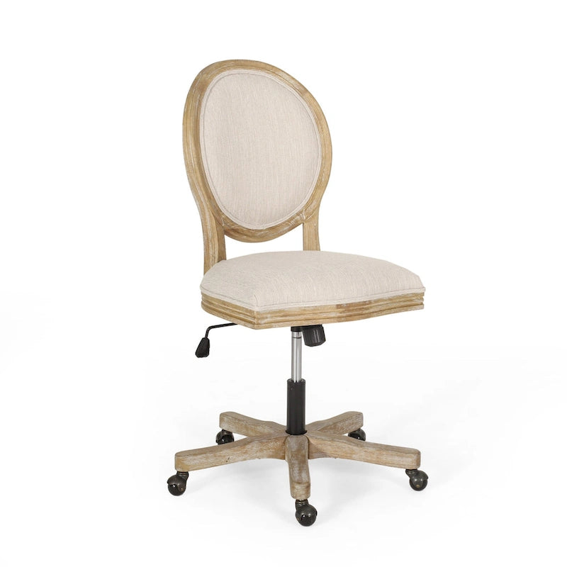 Pishkin Upholstered Swivel Office Chair by Christopher Knight Home