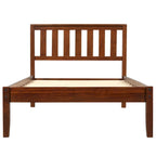 Wood Platform Bed With Headboard/Wood Slat Support.Twin (Walnut)
