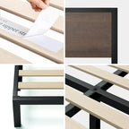Priage by ZINUS Black and Brown Metal Platform Bed Frame